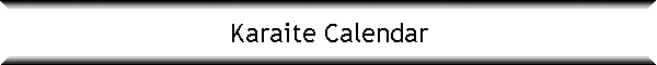 Karaite Calendar